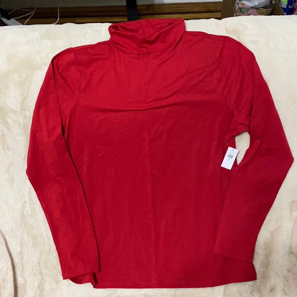 Old Navy Women’s Turtleneck, Size Slim Fit XXL Tall, NWT, Red